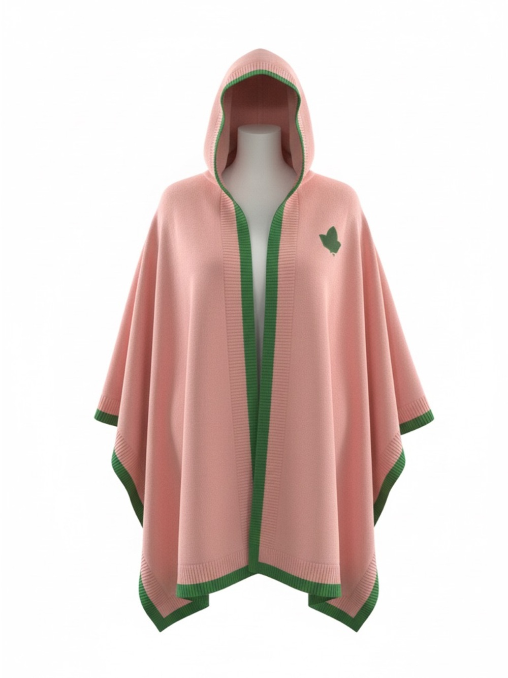 Ivy Storehouse AKA Alpha Kappa Alpha Sorority Knit Pink Green Hooded Cape XL